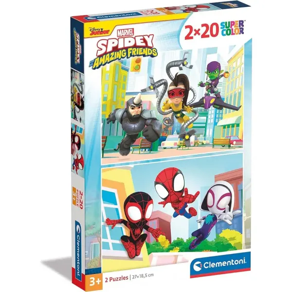 Disney Spidey 2x20 komada Supercolor puzzle - Clementoni slika 1