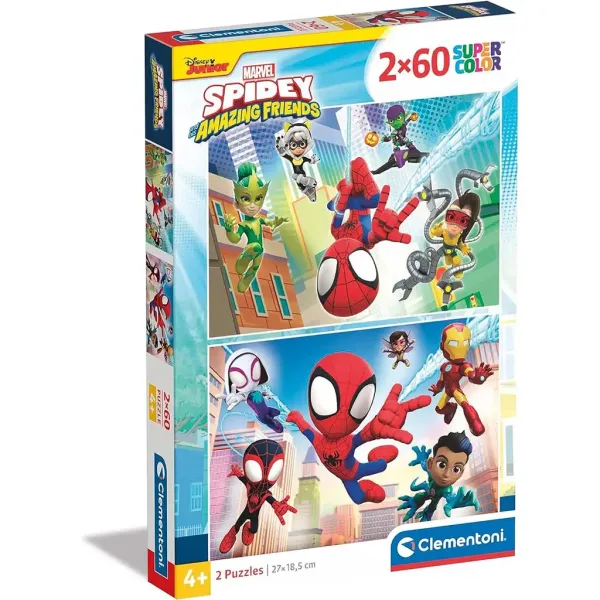 Disney Spidey 2x60 komada Supercolor puzzle - Clementoni slika 1