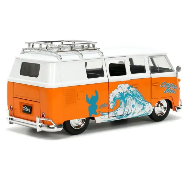 Disney Stitch – 1961 Volkswagen kombi s figuricom Stitcha, autić 1/24 - Jada Toys slika 3