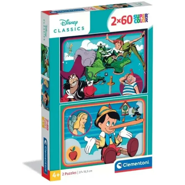 Disney klasici 2x60 komada Supercolor slagalica - Clementoni slika 1
