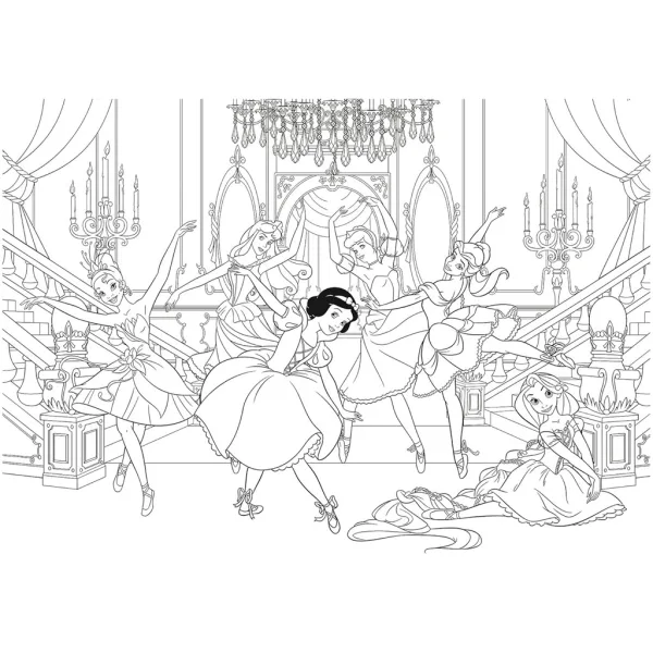 Disney princeze 2 u 1, puzzle od 250 dijelova i bojanka 50x35 cm - Lisciani slika 3