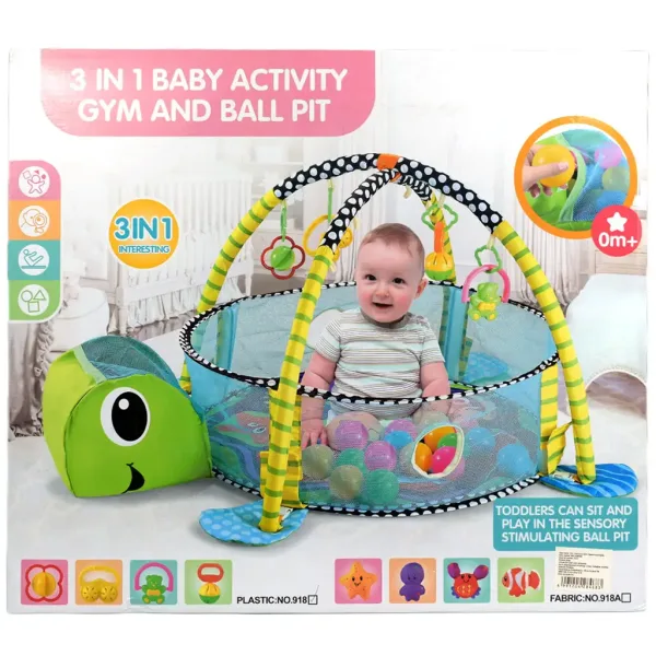Dječji bazen s kornjačama s loptama i dodacima 70x90cm slika 7