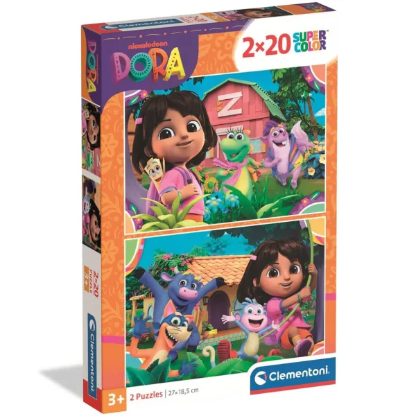 Dora istraživačica 2x20 komada Supercolor slagalica - Clementoni slika 1