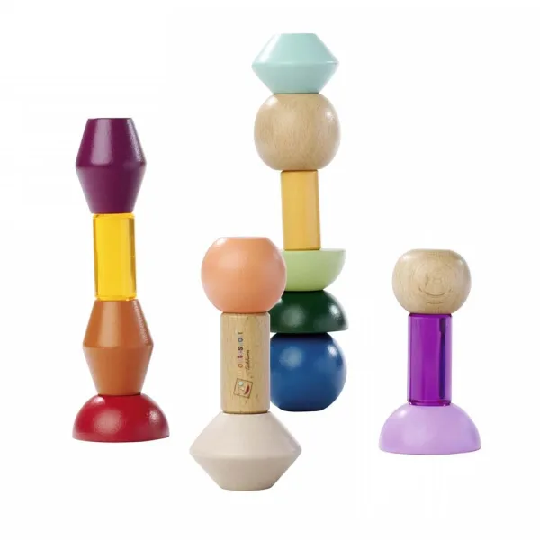 Eichhorn: Drvene Montessori tornjeve s oblicima – Kreativna igra ravnoteže - Simba Toys slika 2