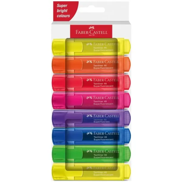 Faber-Castell: 1546 Neon fluorescentni set od 8 markerica za isticanje teksta slika 1