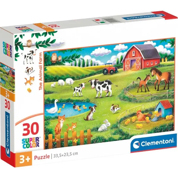 Farma životinja 30-dijelni Supercolor puzzle - Clementoni slika 1