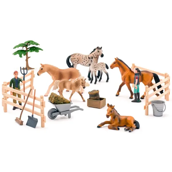 Faunica: Set od 25 komada s konjima - Woodyland slika 2