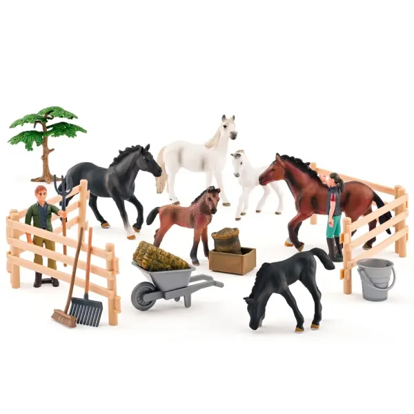 Faunica: Set od 25 komada s lipicanskim konjima - Woodyland slika 2