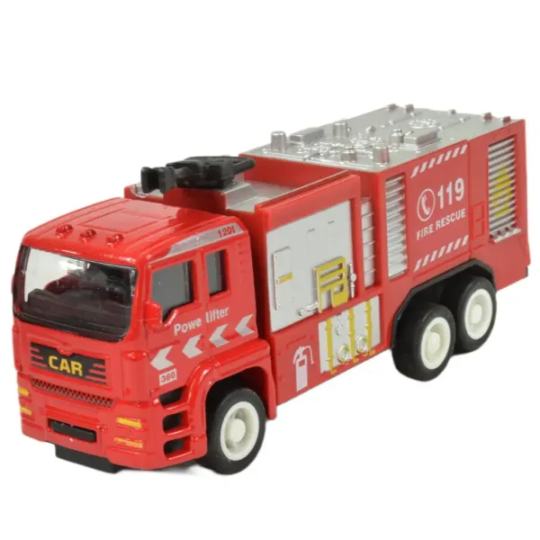 Fire Rescue Team: 4 komada metalni set vatrogasnih kamiona slika 6