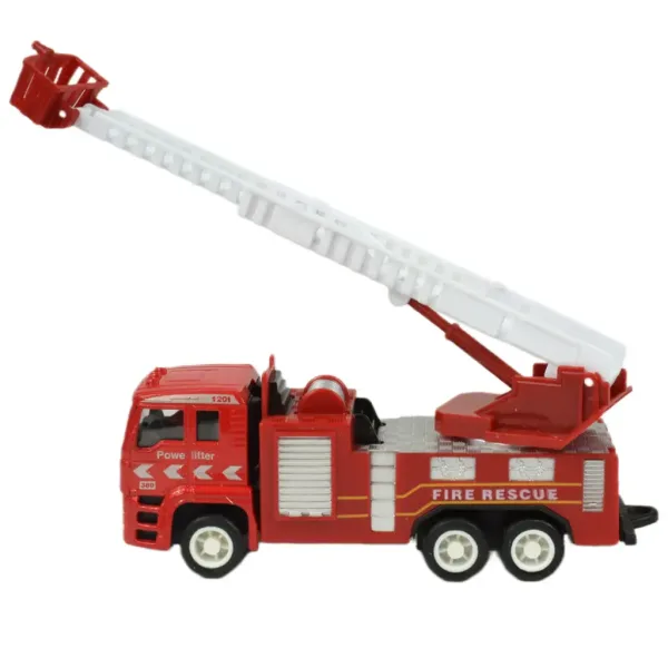Fire Rescue Team: 4 komada metalni set vatrogasnih kamiona slika 9