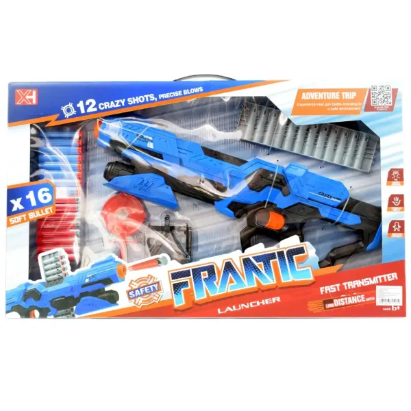 Frantic Launcher: Ručni spužva bacač s metom i streljivom 49cm slika 8