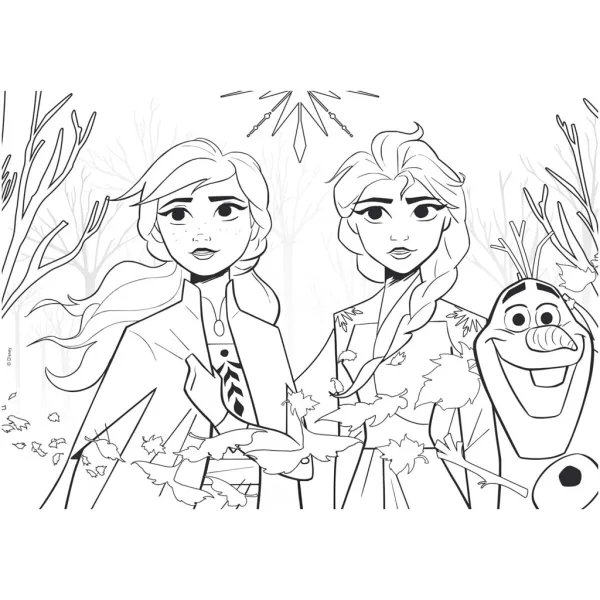 Frozen 2 2 u 1 puzzle od 60 dijelova i bojanka 50x35 cm - Lisciani slika 3
