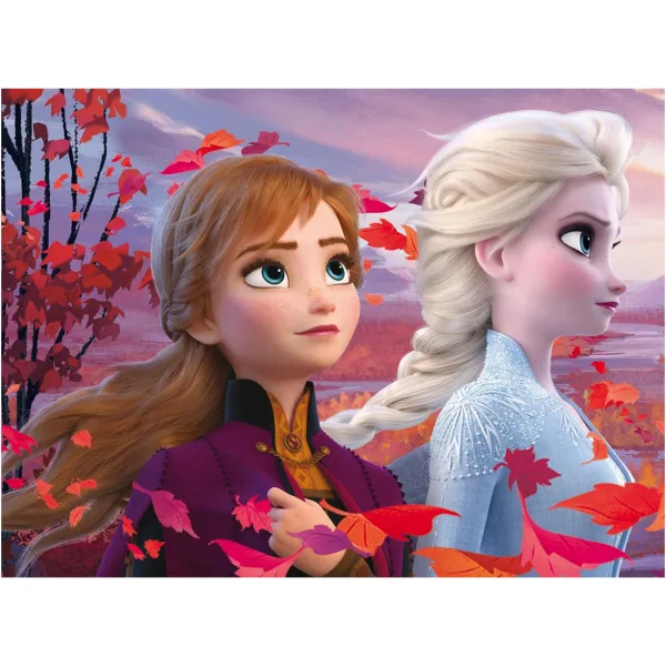 Frozen 2 u 1, ekološka slagalica od 60 dijelova i bojanka 70x50 cm - Lisciani slika 2
