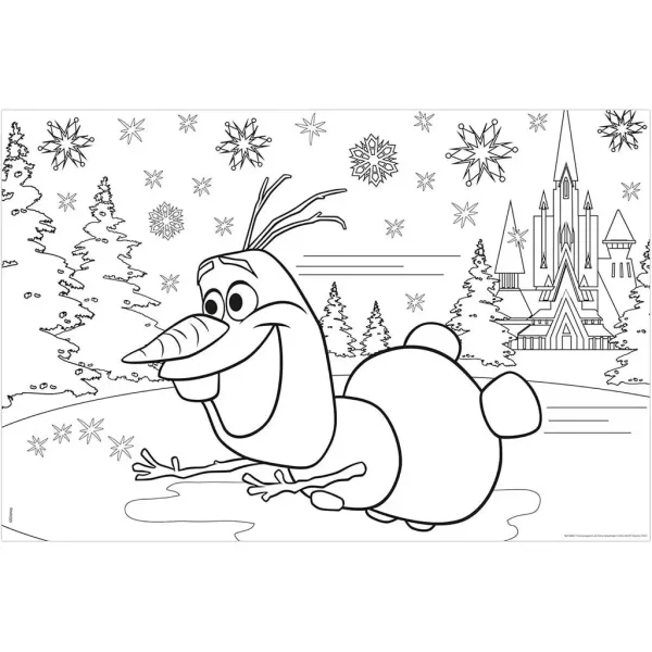 Frozen 2 u jednom maxi slagalica od 35 dijelova i bojanka 70x50 cm - Lisciani slika 2