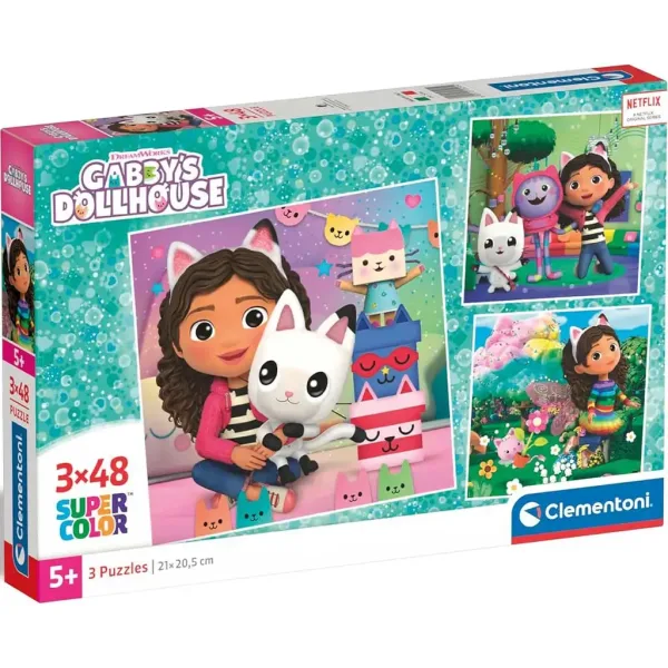 Gabi kućica za lutke 3x48 komada Supercolor puzzle - Clementoni slika 1