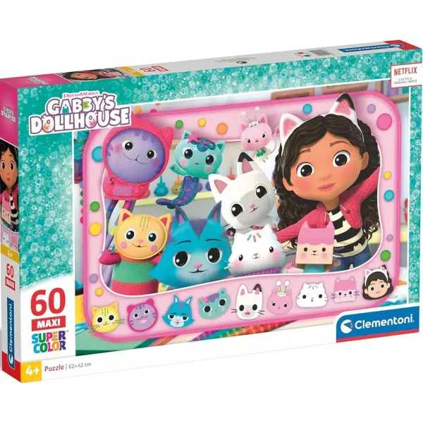 Gabi kućica za lutke 60 kom maxi supercolor puzzle - Clementoni slika 1