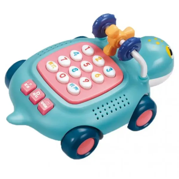 Glazbena i svjetleća kornjača za bebe, telefon u dvije verzije, 20cm slika 3