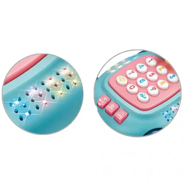 Glazbena i svjetleća kornjača za bebe, telefon u dvije verzije, 20cm slika 4