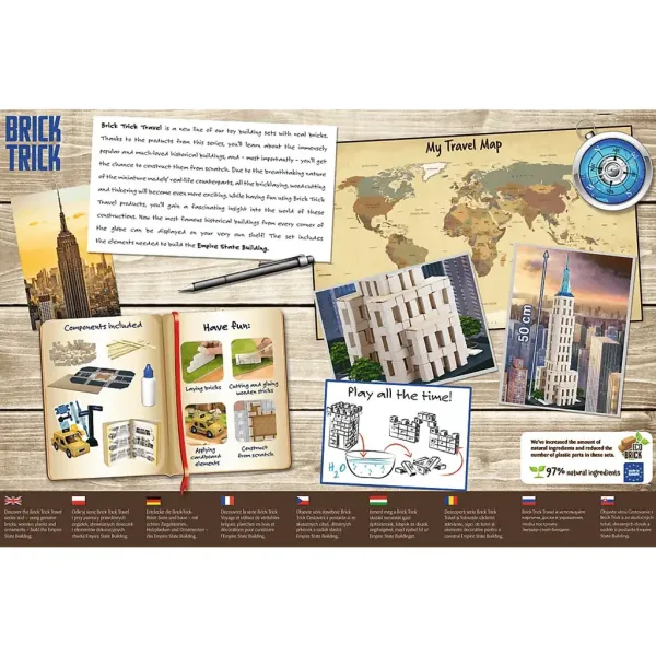 Gradimo od Brick Trick cigli: Empire State Building XL građevinski set - Trefl slika 3