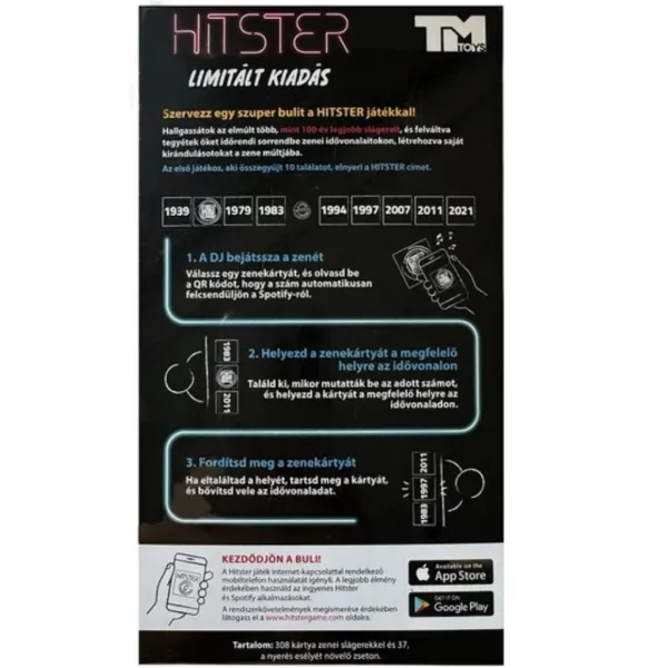 Hitster Mađarsko izdanje društvena igra slika 2