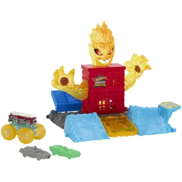 Hot Wheels: Monster Trucks Power Smashers vatreno čudovište set staza - Mattel slika 2