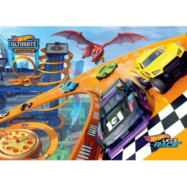 Hot Wheels utrka 104-dijelna supercolor slagalica - Clementoni slika 2