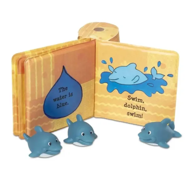 Igračka za kupanje: Vodootporna knjiga, beba dupini - Melissa & Doug slika 2