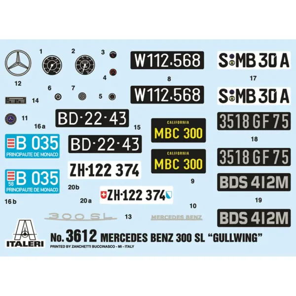 Italeri 1/16 Mercedes-Benz 300SL Gullwing automodel slika 2