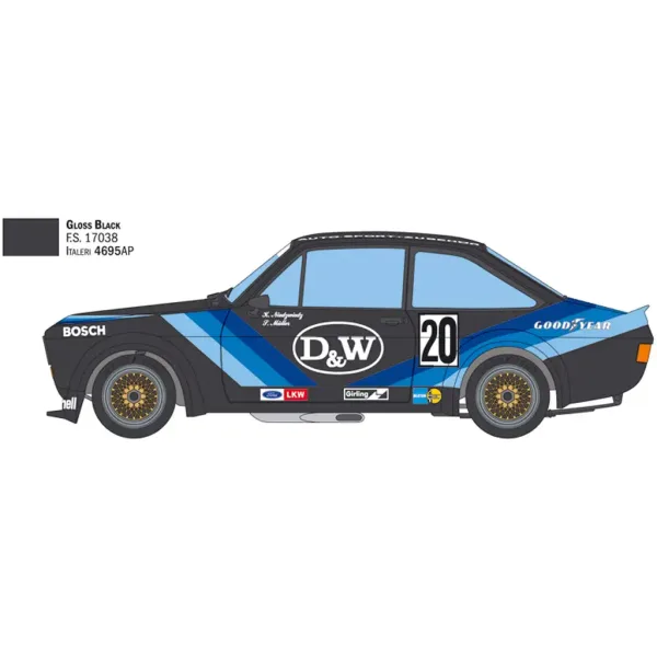 Italeri 1/24 Ford Escort Zakspeed Gr.2 automodel slika 3
