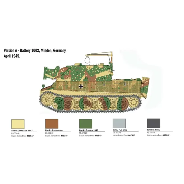Italeri 1/35 38 cm RW 61 auf STURMMÖRSER TIGER maketa tenka slika 3