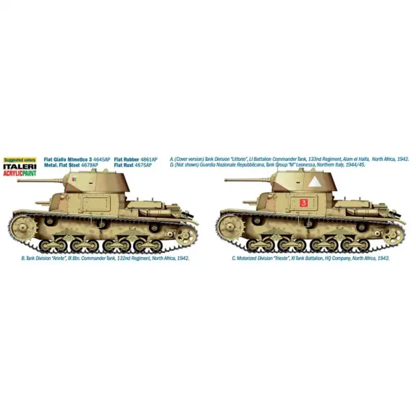 Italeri 1/35 Carro Armato M14/41 I Serie tenk maketa slika 3
