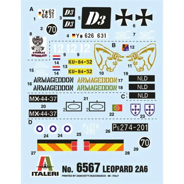 Italeri 1/35 Leopard 2A6 tenk maketa slika 2