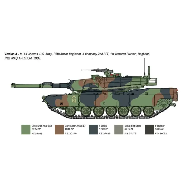 Italeri 1/35 M1A1 Abrams tenk maketa slika 3