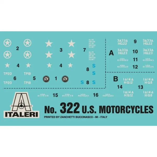 Italeri 1/35 američki motocikli 2 komada vojni motocikl maketa slika 4