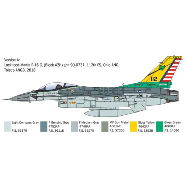 Italeri 1/48 F-16C Fighting Falcon maketa zrakoplova slika 3