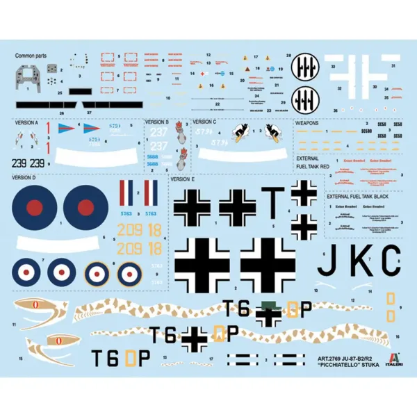 Italeri 1/48 Ju 87 B-2/R-2 Picchiatello maketa zrakoplova slika 2