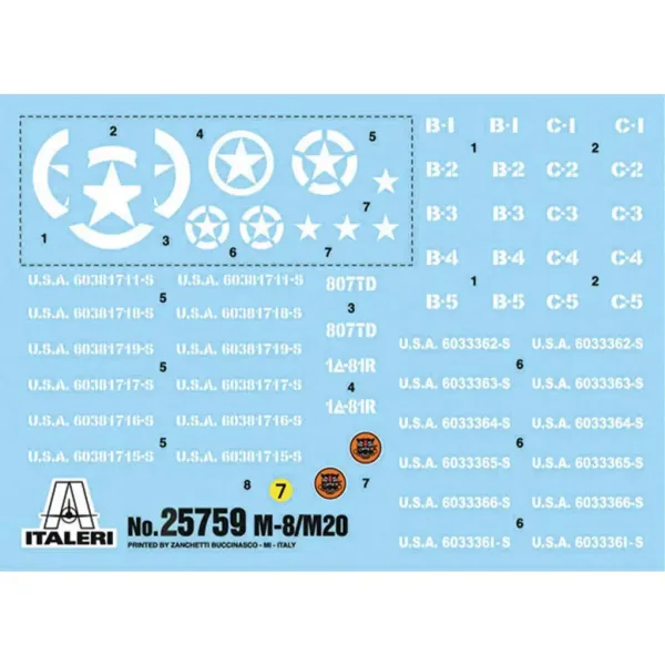 Italeri 1/56 M8/M20 maketa tenka slika 2