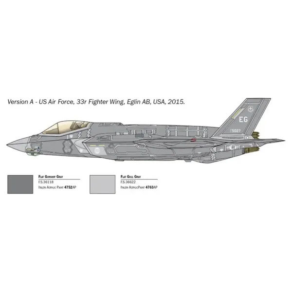 Italeri 1/72 F-35A Lightning II lovački avion maketa slika 3