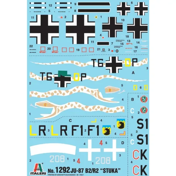 Italeri 1/72 Ju-87 B2/R2 Stuka ronilački bombarder maketa aviona slika 2