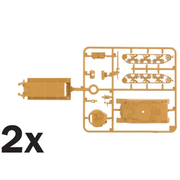 Italeri 1/72 M4A2 Sherman III tenk 2-komadni maket set slika 5