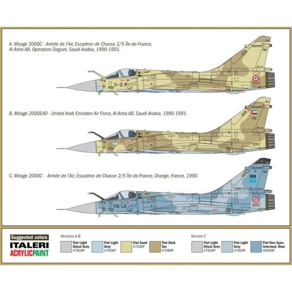 Italeri 1/72 Mirage 2000C lovački avion maketa slika 3