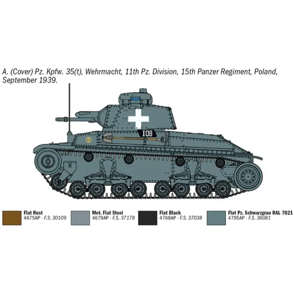 Italeri 1/72 Pz. Kpfw. 35(t) maketa tenka slika 3