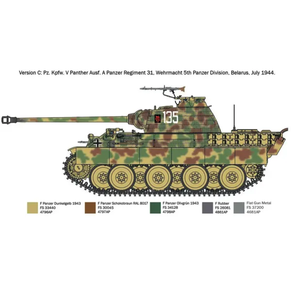 Italeri 1/72 Pz. Kpfw. V Panther Ausf. A maketa tenka Panther slika 5