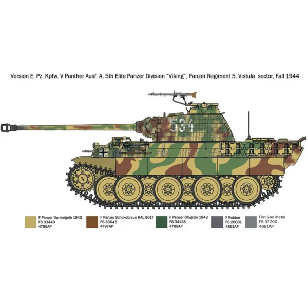 Italeri 1/72 Pz. Kpfw. V Panther Ausf. A maketa tenka Panther slika 7