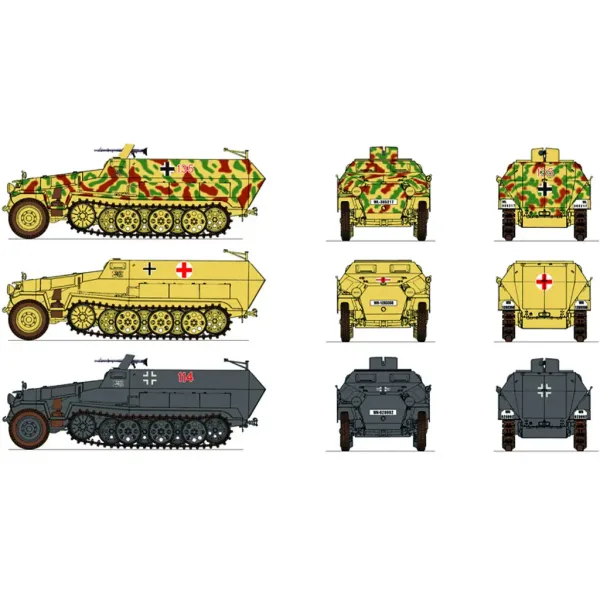 Italeri 1/72 Sd. Kfz. 251/1 Ausf. C polugusjeni oklopni transporter 2-kompletni set maketa slika 3