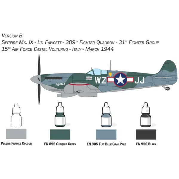 Italeri 1/72 Spitfire Mk. IX maketa zrakoplova set slika 4