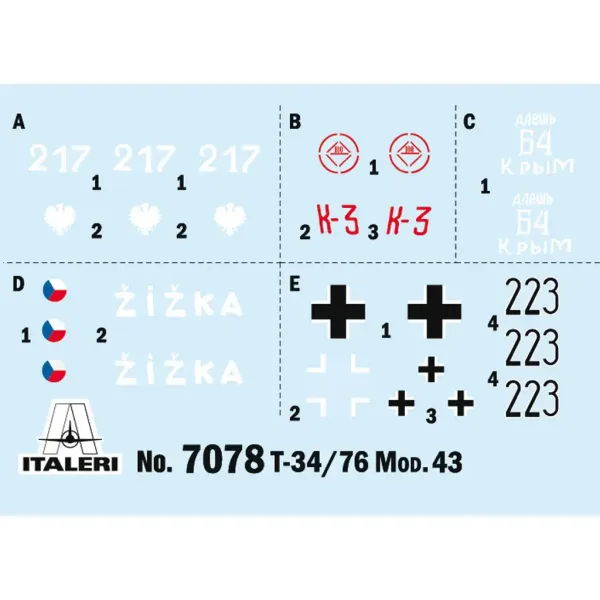 Italeri 1/72 T-34/76 Model 1943 maketa tenka slika 2
