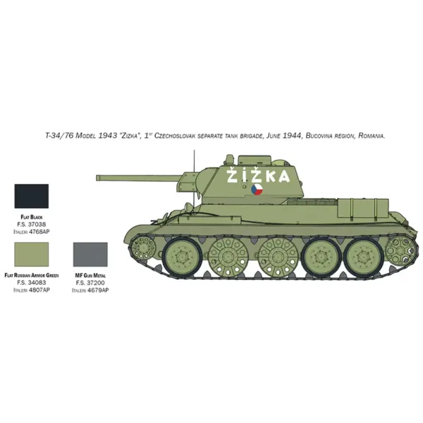Italeri 1/72 T-34/76 Model 1943 maketa tenka slika 7