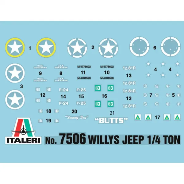 Italeri 1/72 Willys Jeep 1/4 ton 4x4 vojna vozila set maketa od 2 komada slika 2