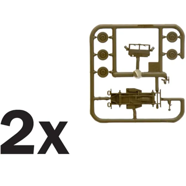 Italeri 1/72 Willys Jeep 1/4 ton 4x4 vojna vozila set maketa od 2 komada slika 4